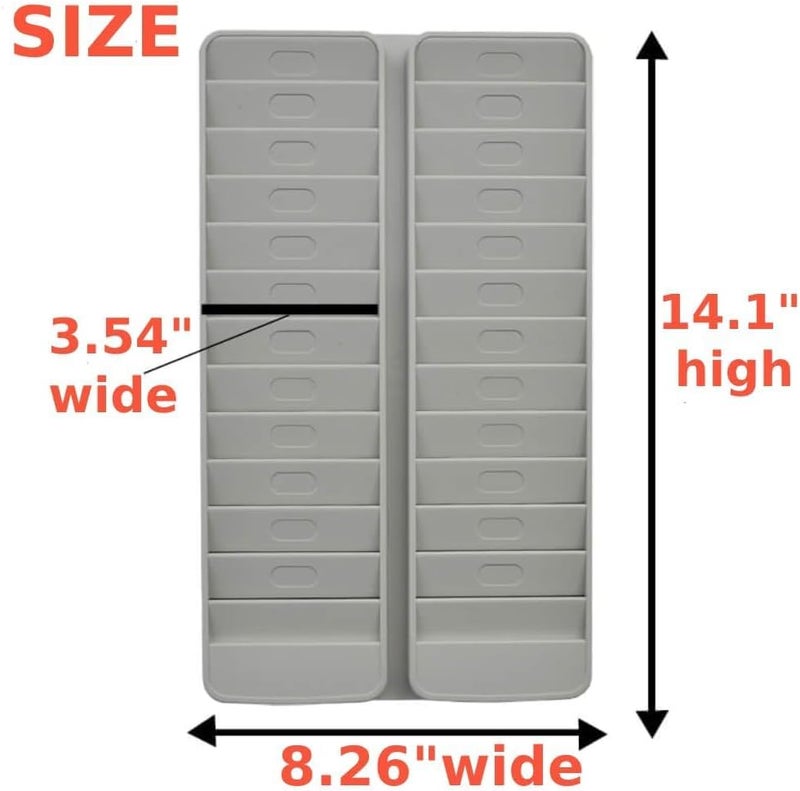 Japard Badge Rack Wall Mount 24, Card Holder to Keep Swipe Cards, Room VIP ID Lightweight Durable Plastic, Gray (24 Slots_) - Image 2